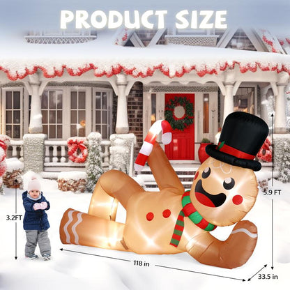 Jolly Cart 10FT Inflatable Gingerbread Man